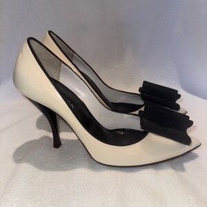 Chic Cream and Black Heels